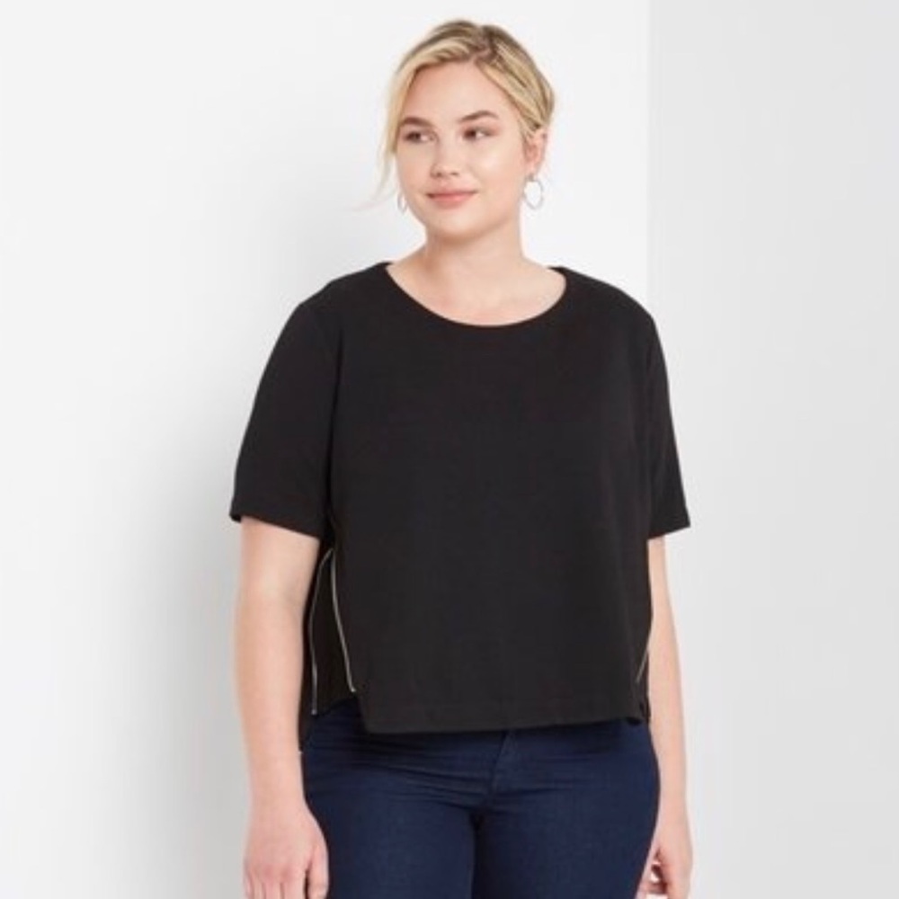 Plus Size ‘Harley’ Zipper Top
